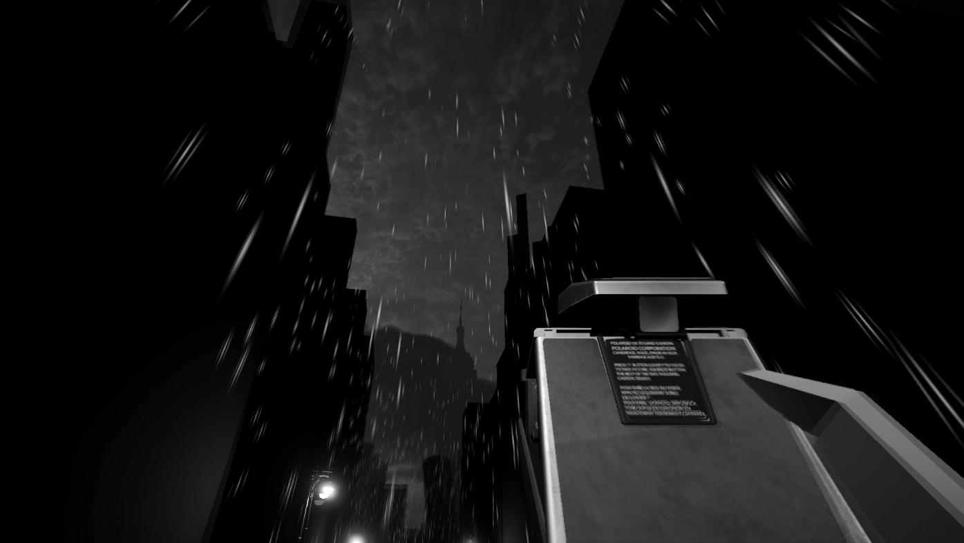 The buildings next to the city are all black cubes, completely lifeless.