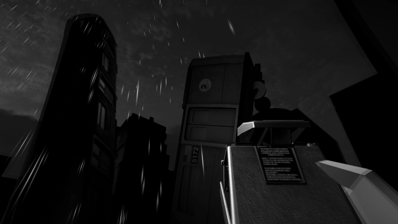At the entrance of the subway station, several train cars rise directly out of the ground.