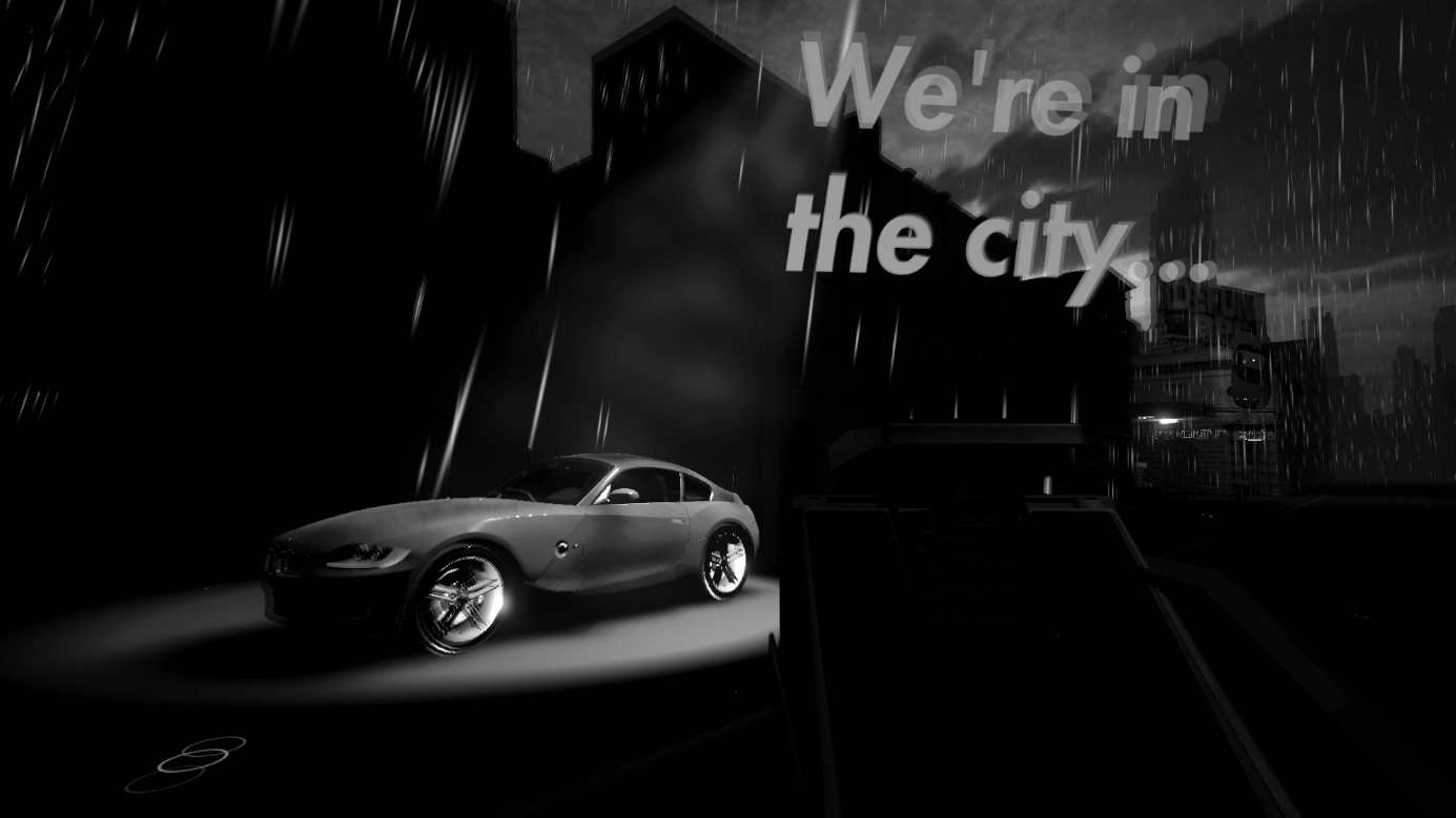 The guided photographic subject is the car.